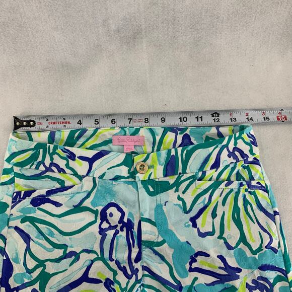 Lilly Pulitzer Kelly Skinny Ankle Womens Pants Tropical Multicolor Print Size 2 - Picture 6 of 9